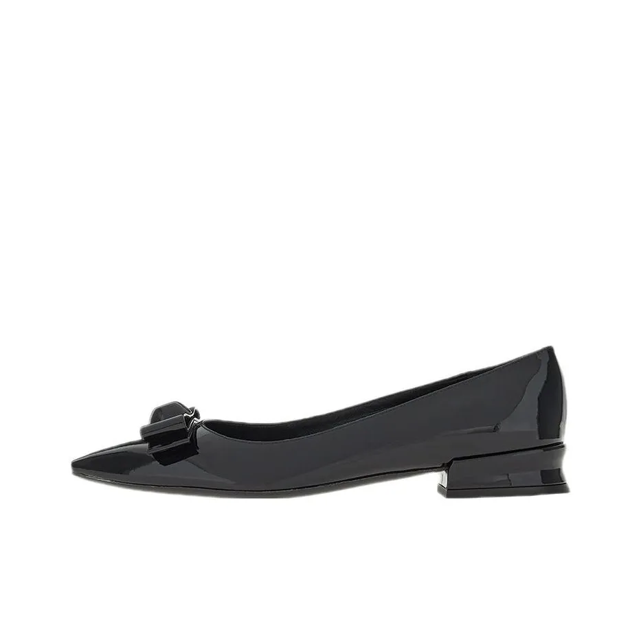 FERRAGAMO Vara Flat Shoes Women's Black