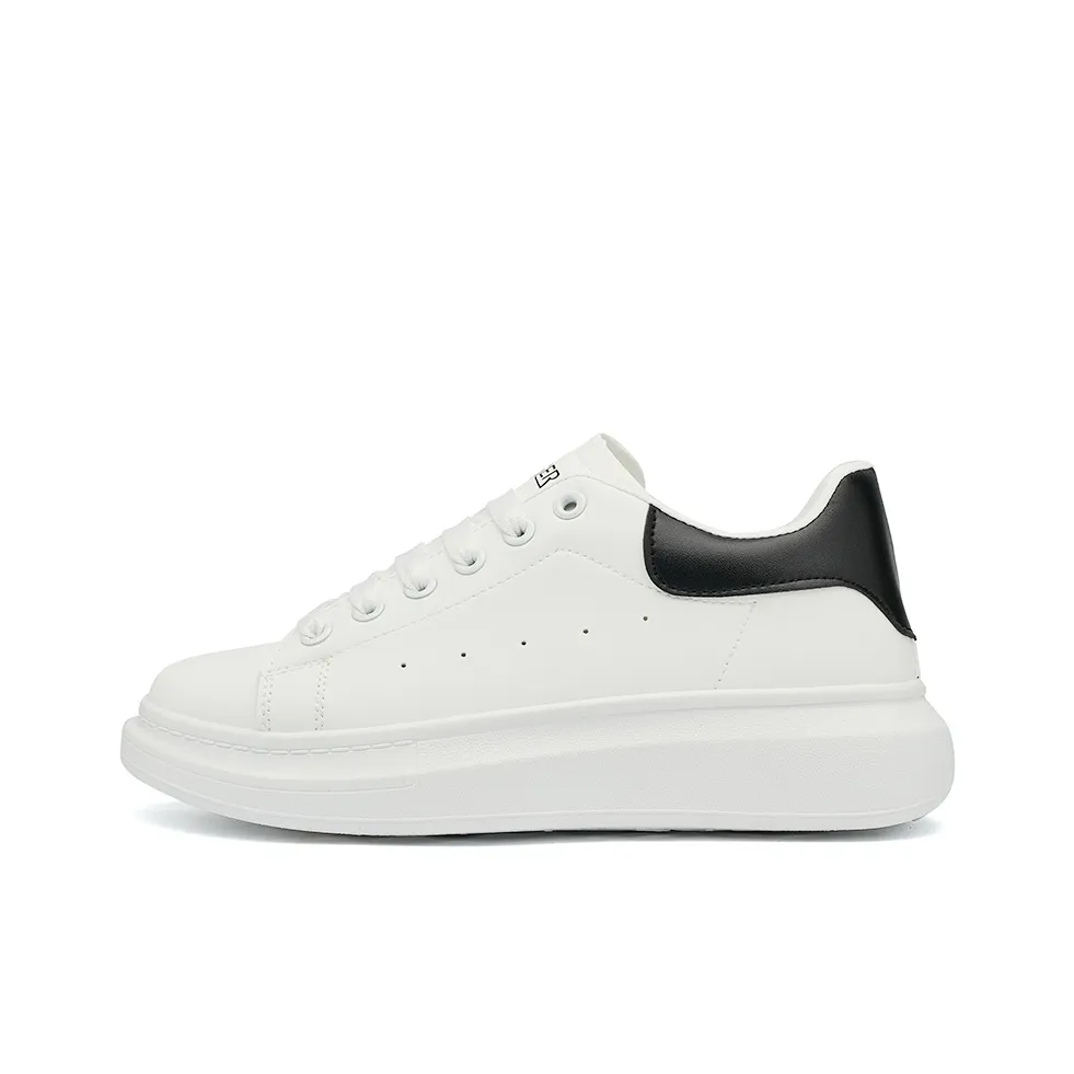 Kaiser Slip Resistant Амортизация Увеличение Высоты Низкие Кроссовки для Скейтбординга Унисекс Белый Черный Каблук TAB