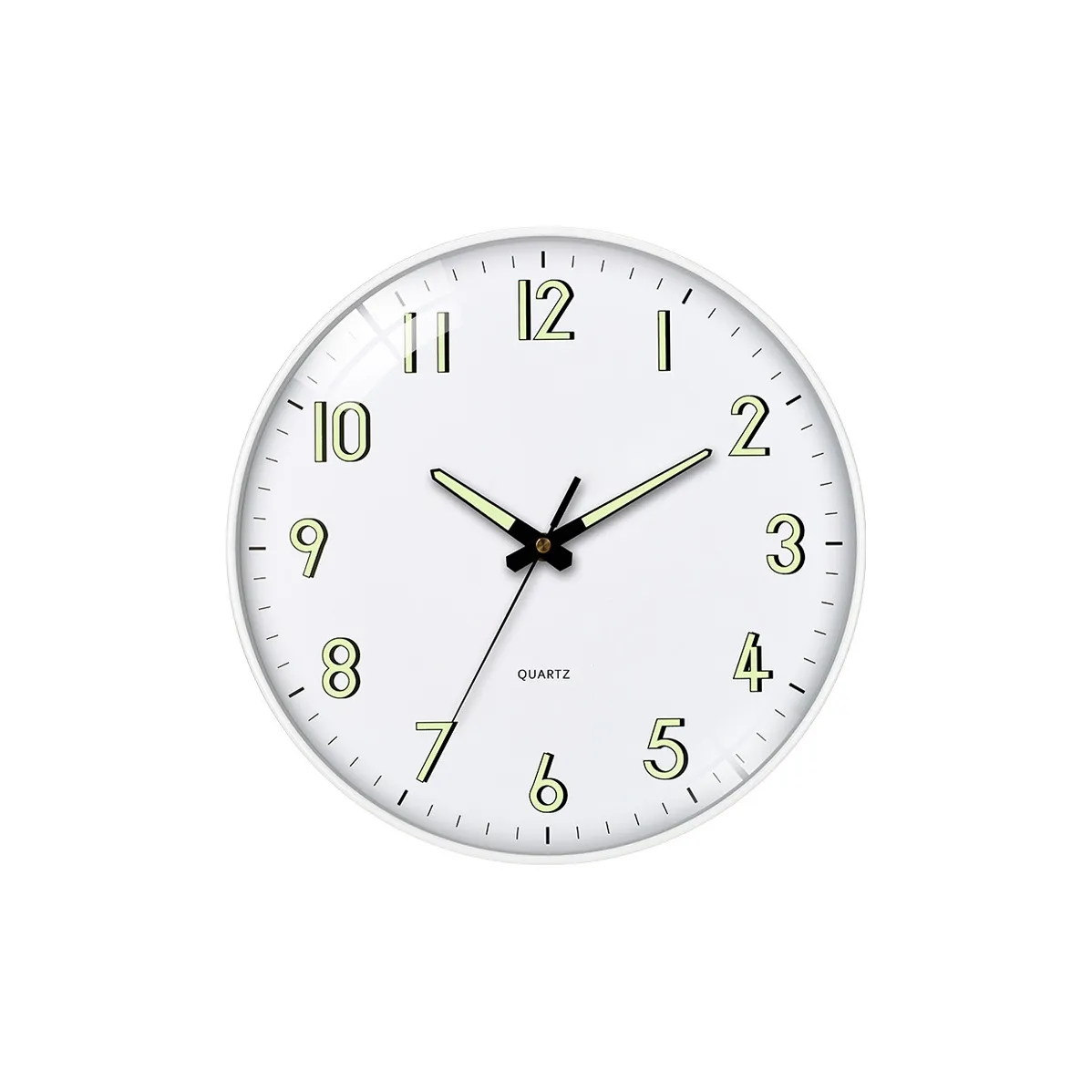 Nolros Кварцевый механизм Стена Часы Ночной свет Стена Часы Для Гостиной Кварцевый Тихие Часы Унисекс Белый циферблат