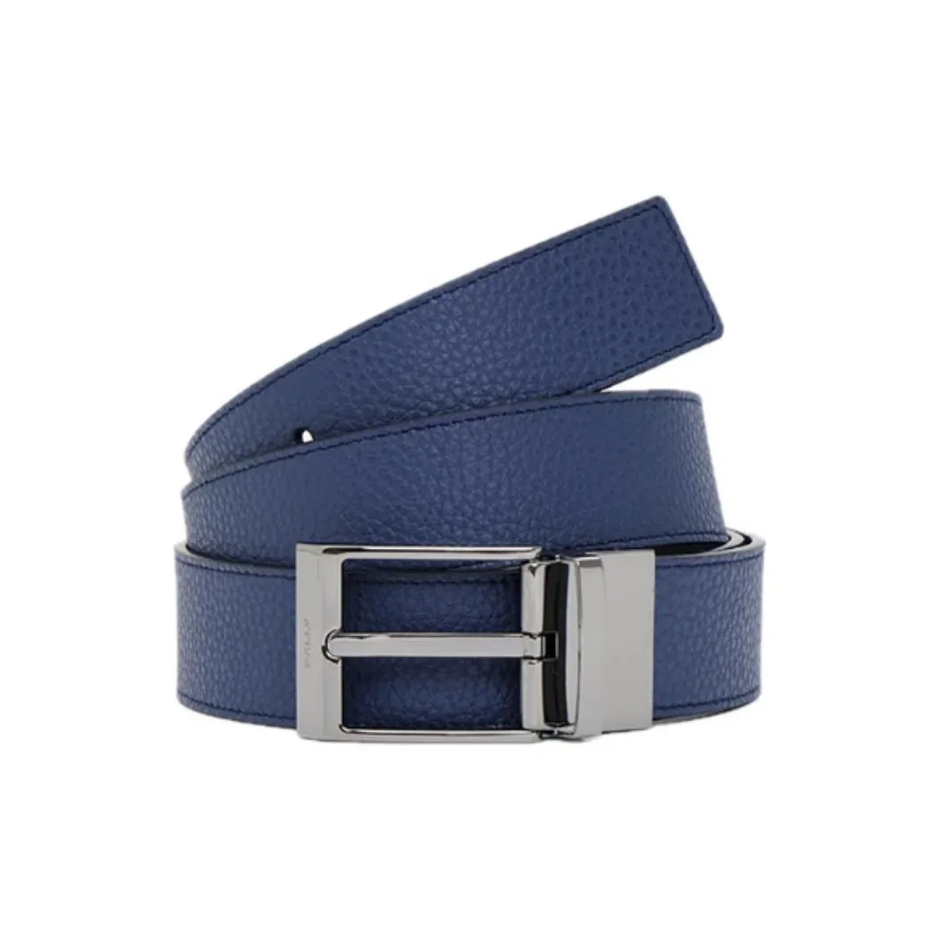 BALLY Ремни из коровьей кожи Мужской Темно-синий Ширина 3,5 см