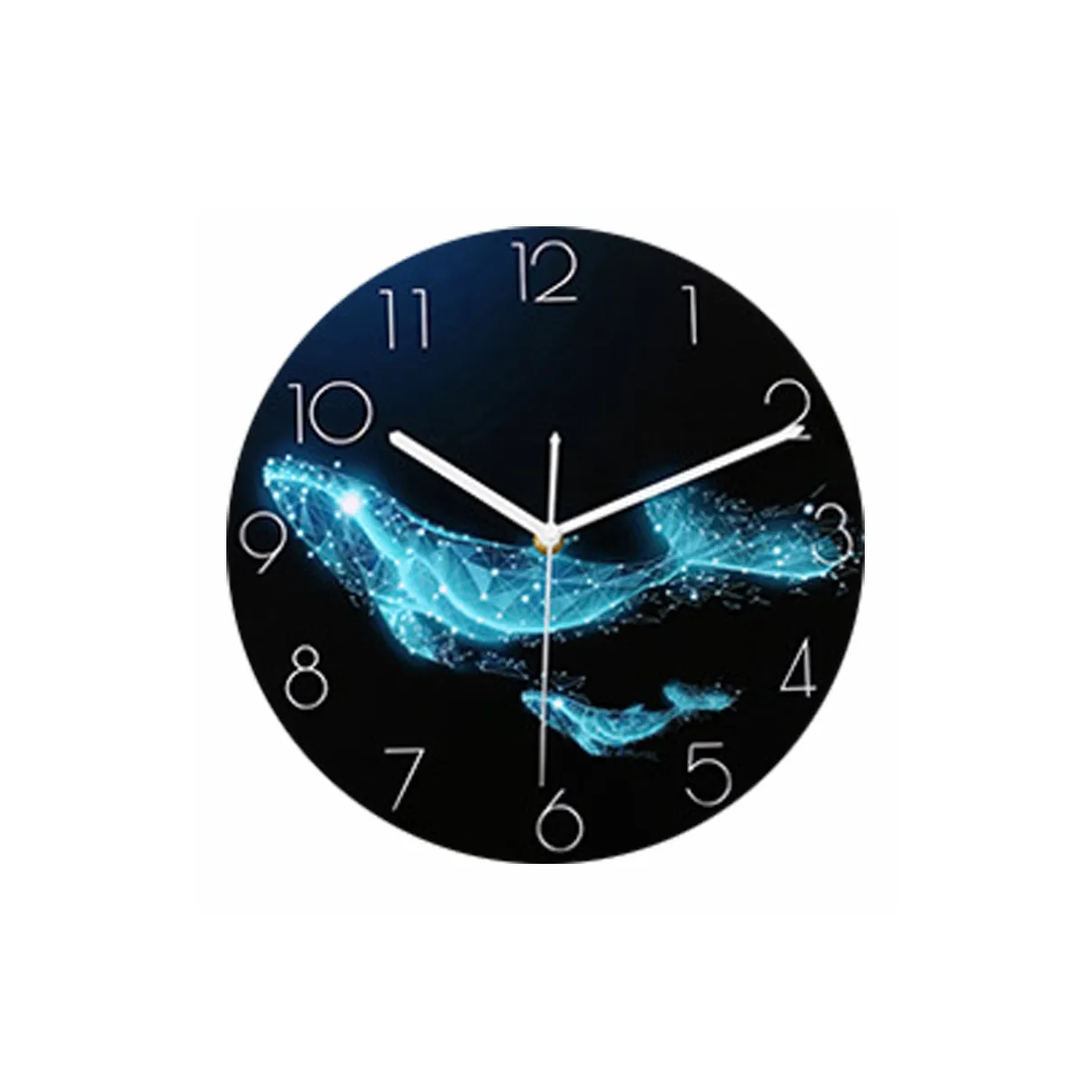 Nolros Тихий Механизм с плавным ходом секундной стрелки Стена Часы Креативный Гостиная Кристальные Часы Унисекс Синий циферблат