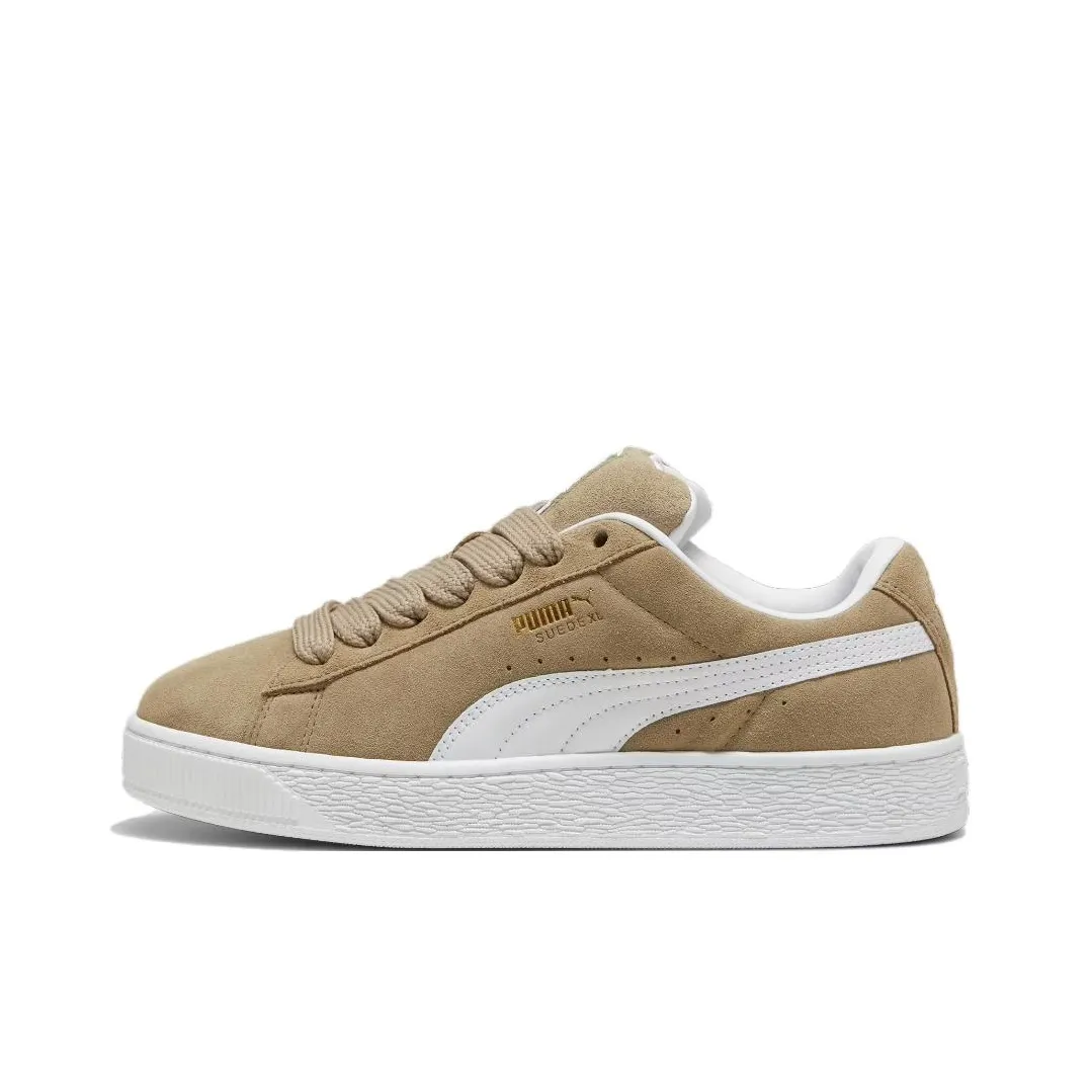 PUMA Suede XL Low Топ Скейтборд Кроссовки Унисекс Хаки Белый