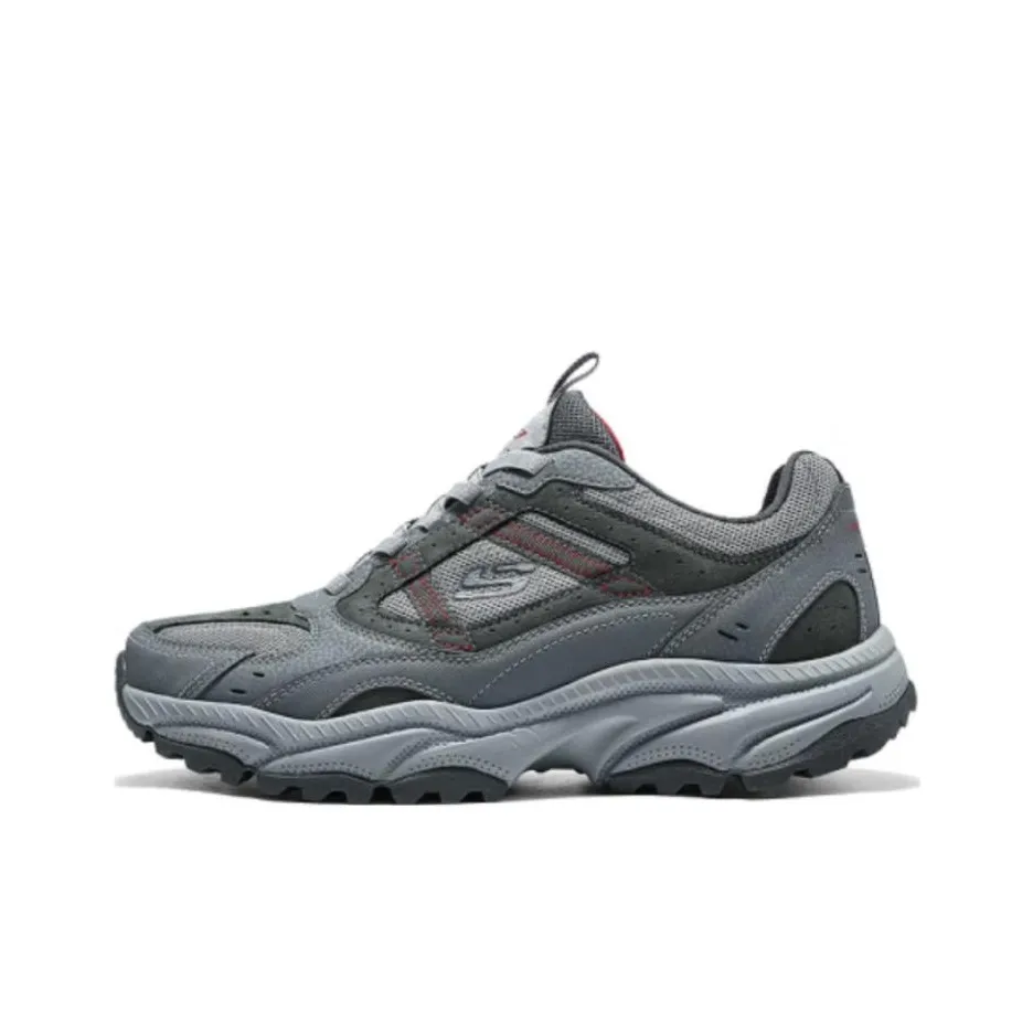 Skechers OUTDOOR MENS Низкий Топ Casual Мужской Угольный Серый Красный