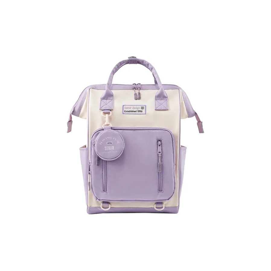 SEM R Ткань Поход Путешествие Спортивный Повседневный Рюкзак Стандартный Унисекс Розовый Фиолетовый Черный Экрю Кремовый