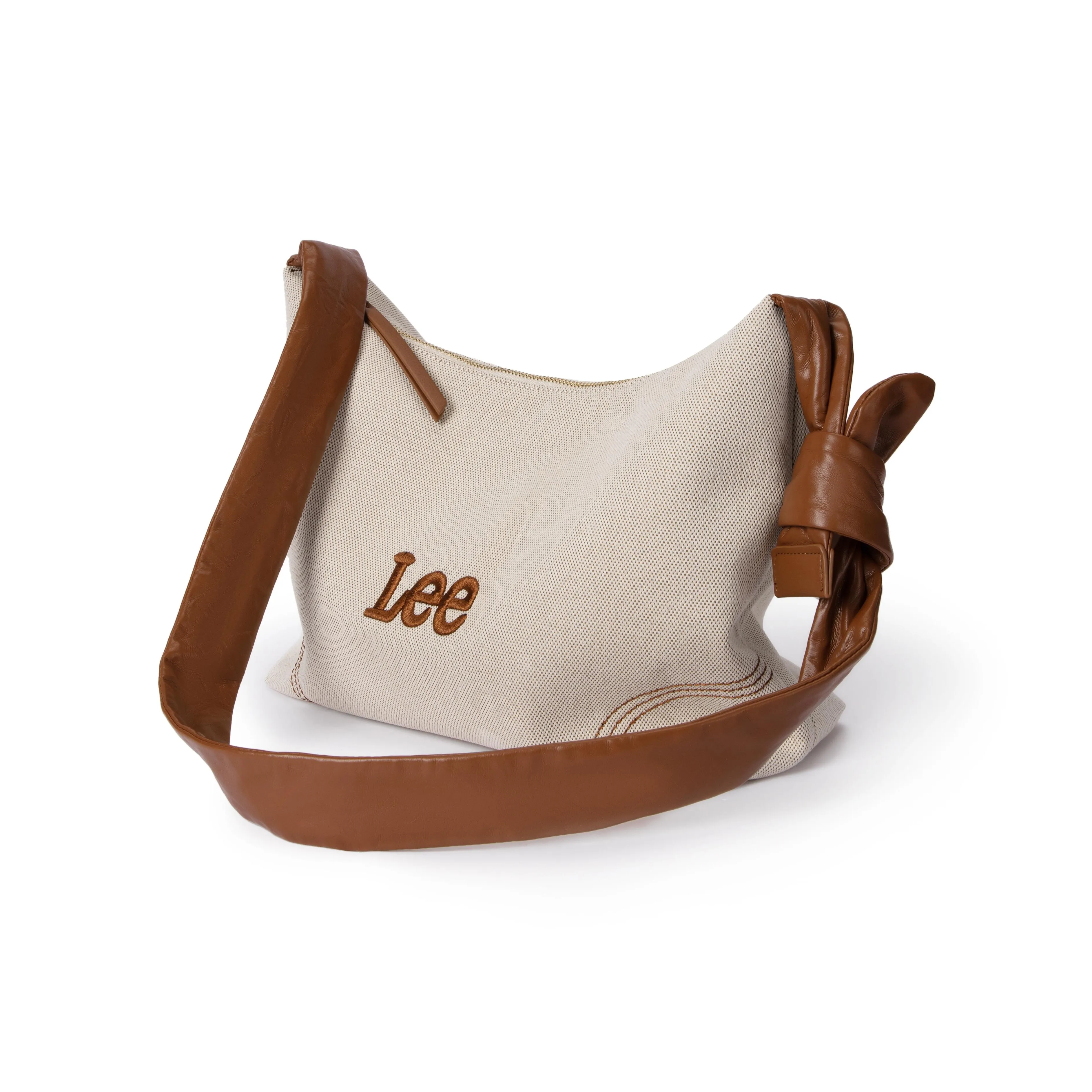 Lee Fabric+Artificial Leather Shoulder Bag, Crossbody Bag Large Women's Coix Seed