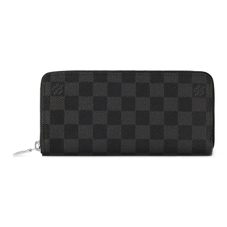 LOUIS VUITTON Zippy Graphite Canvas Wallet Men's Gray