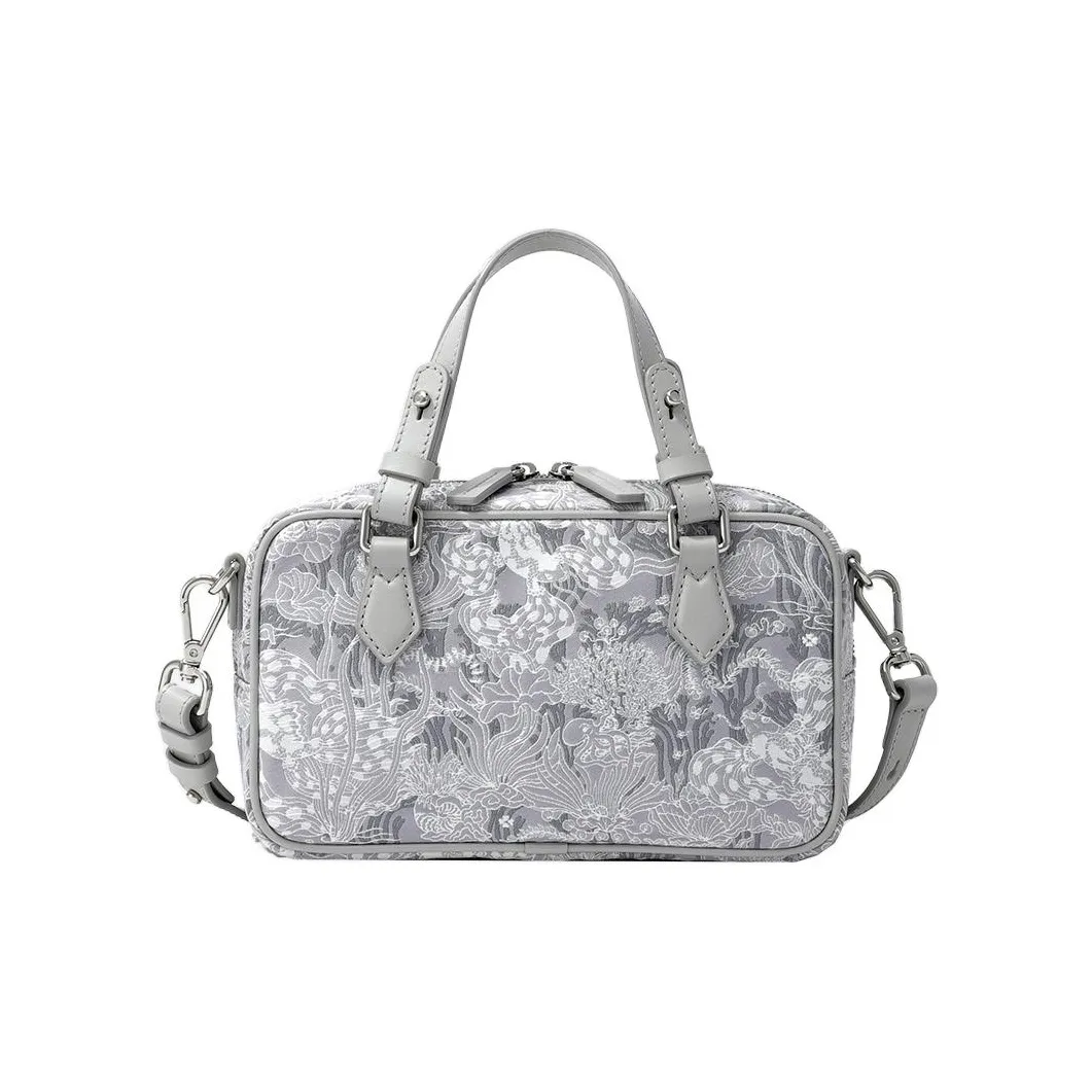 FION Clever Brocade Series Fabric Crossbody One Shoulder Handbag Regular Women's Gray