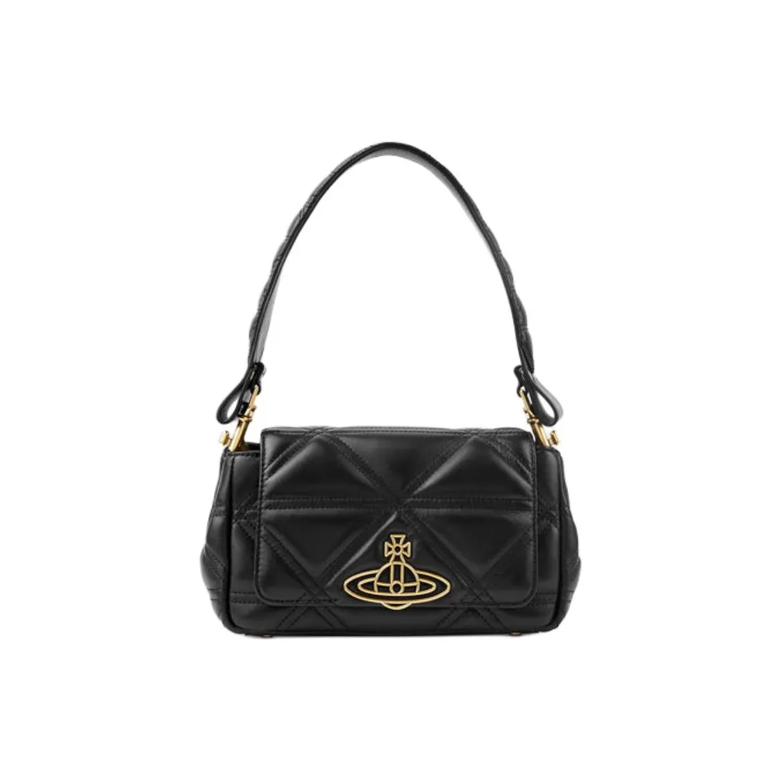 Vivienne Westwood Orb Plaque Quilted Small Shoulder Bag