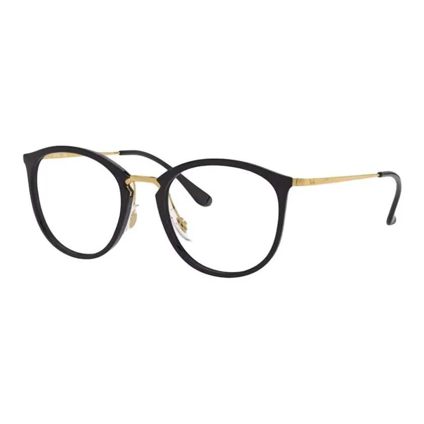 RayBan Литье под давлением Пластиковая оправа Нерегулярная форма Оправа для очков Унисекс Черный