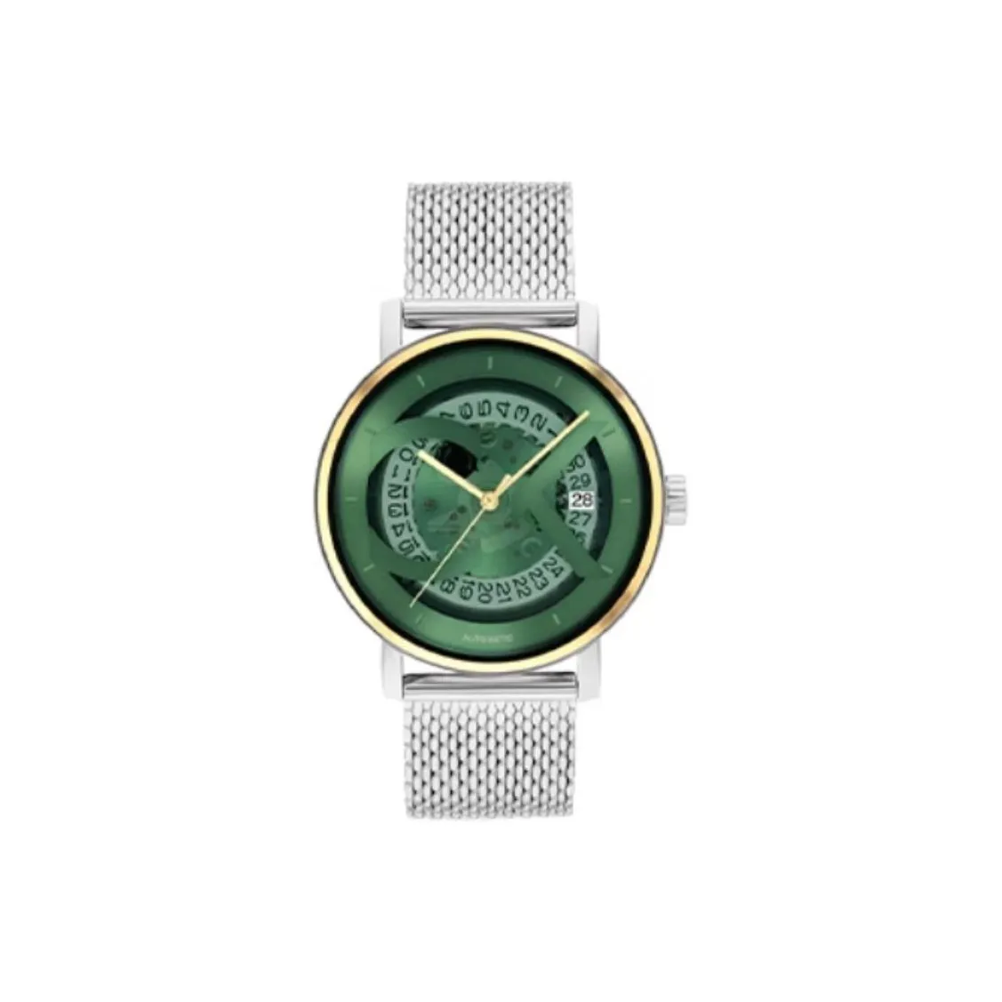 CALVIN KLEIN Wrist Watch Automatic Mechanical Movement Steel Strap 40mm Green Dial Unisex