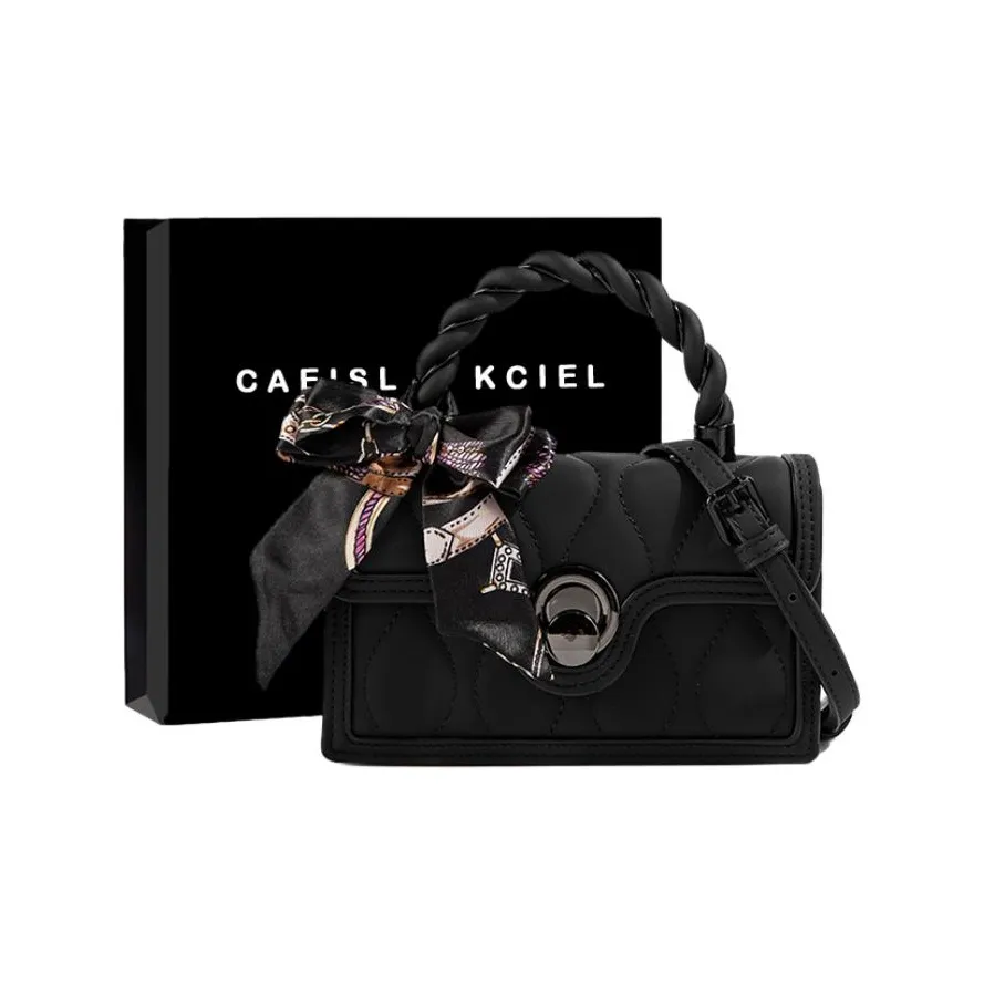 CAEISL KCIEL Полиуретан Синтетическая Кожа Сумка Сумка через плечо Сумка через плечо Стандартная Женская Матовый Черный