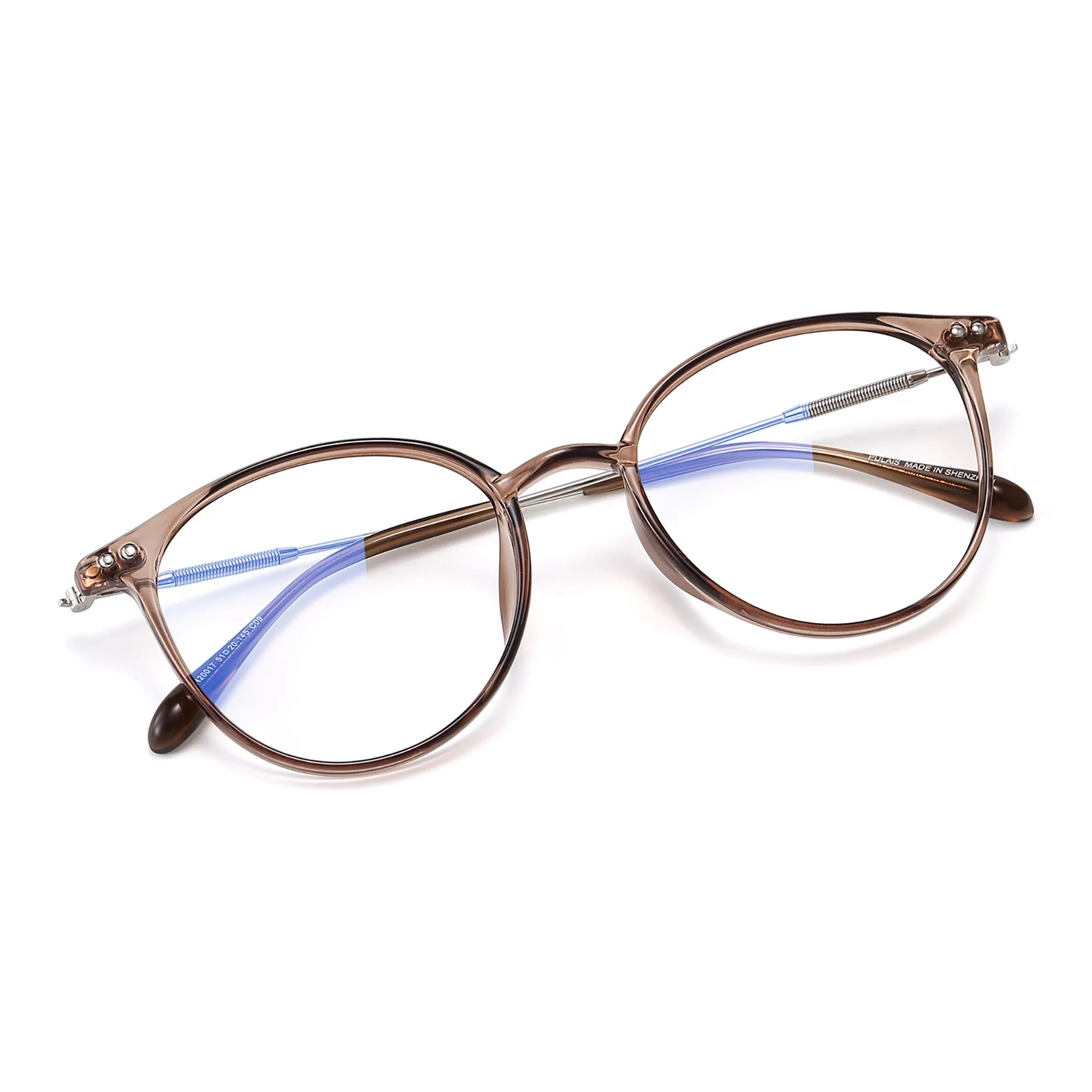 PULAIS TR Memorial Plastic Round Eyeglass Frames Women's