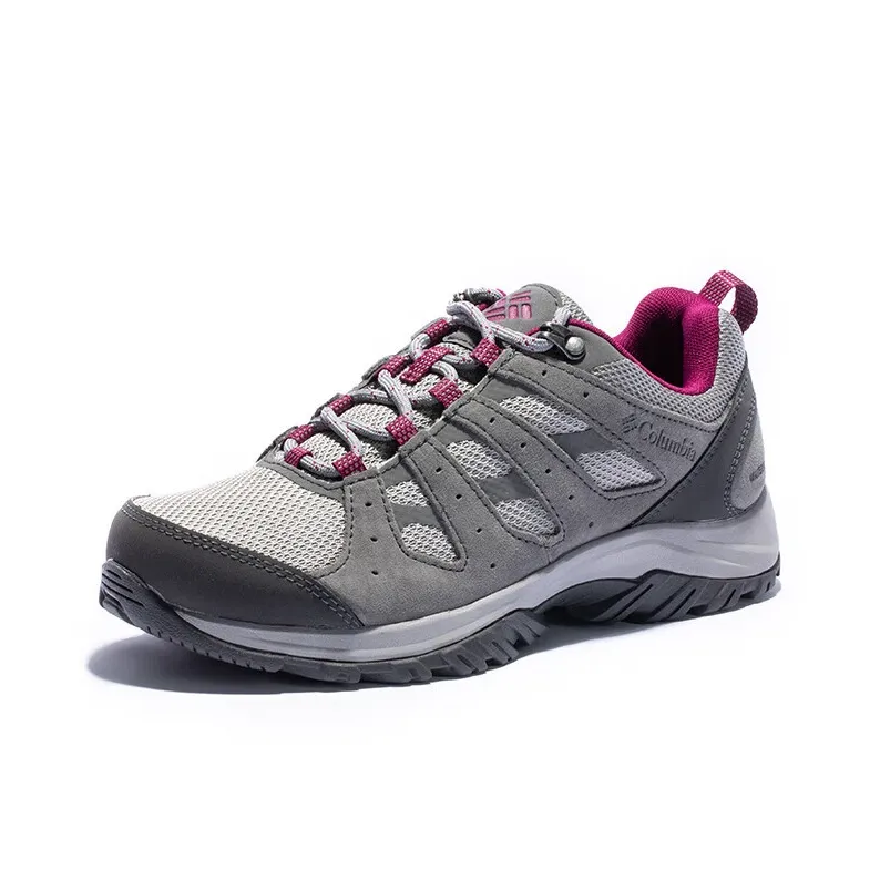 Columbia Anti Slip Wear Resistant Low Top Hiking Shoes Women's Gray Pink