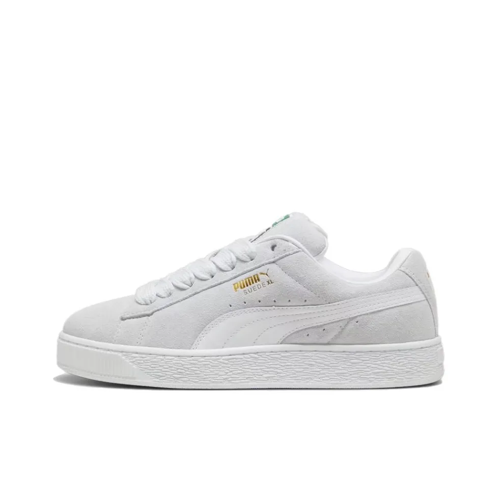 PUMA Anti Slip Wear Resistant Low Top Skateboard Shoes Unisex White