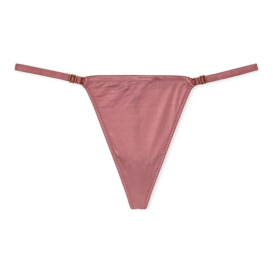 Victoria's Secret Very Sexy V Hardware Adjustable V String Panty / V R Underpants Women's 1 Pack Vintage Rose
