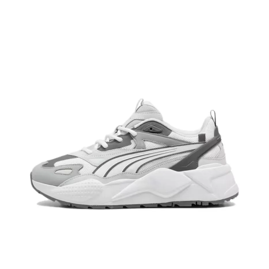 PUMA RS X Low Top Running Shoes Unisex White Gray