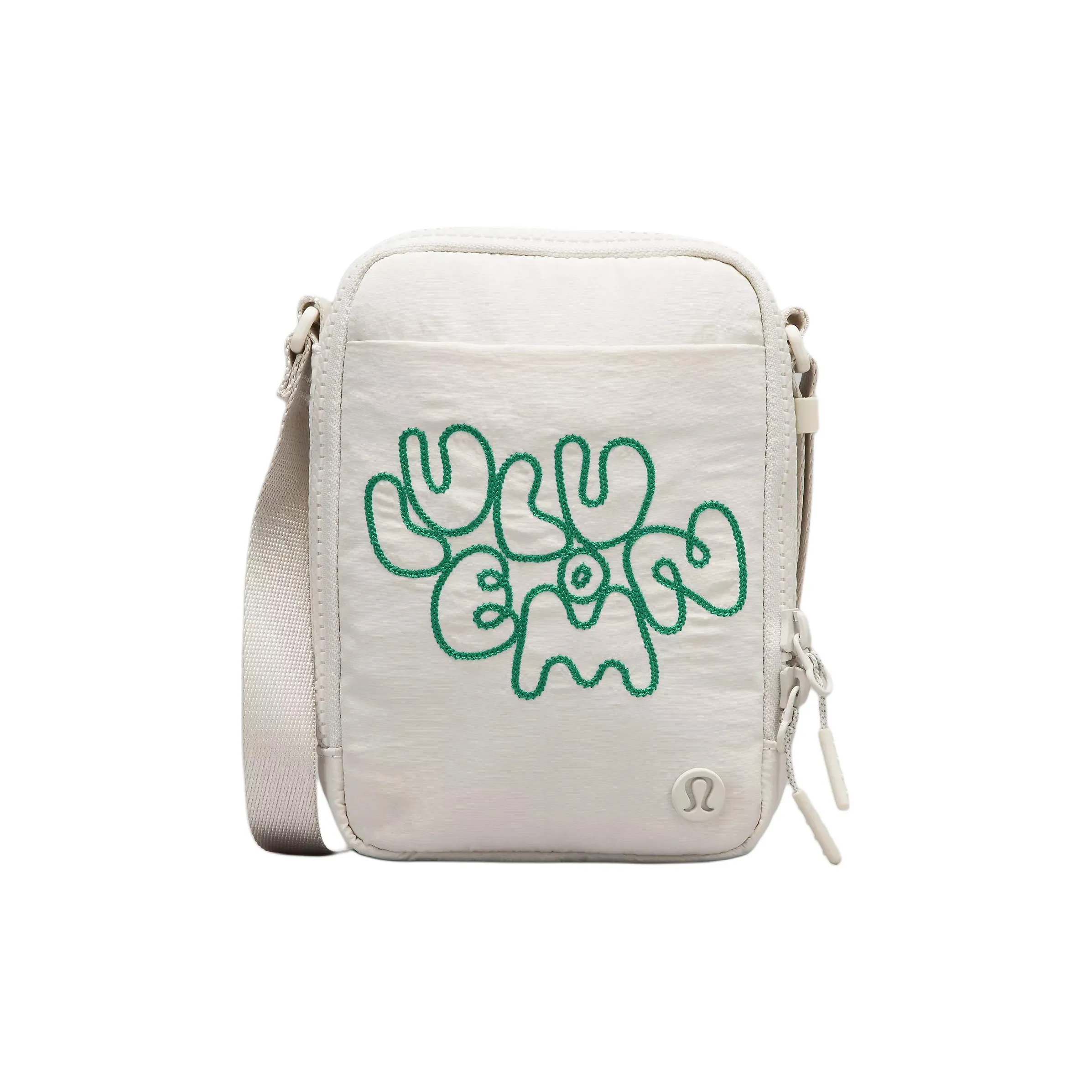 Lululemon Recycled Demi Shoulder Bag, Crossbody Bag Unisex Bone & Cascadia Green