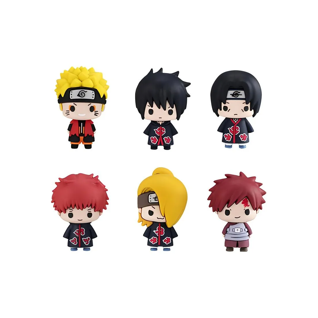 MegaHouse Наруто Гаара Итачи Учиха Дейдара Наруто Узумаки Саске Учиха Наруто Ураганные хроники Vol.2 Чиби Фигурки 5 см