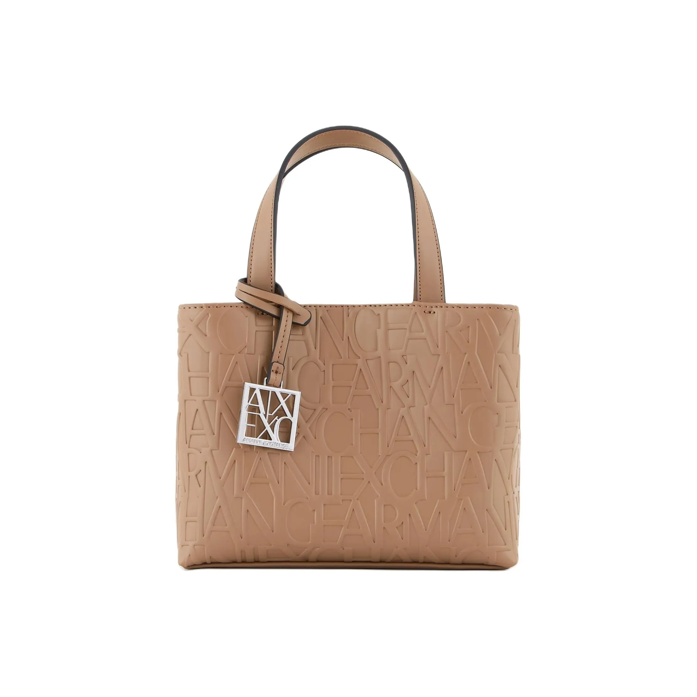 ARMANI EXCHANGEAE Polyester Tote Bag, Shopping Bag, Shoulder Bag, Crossbody Bag, Handbag Trumpets Women's Camel