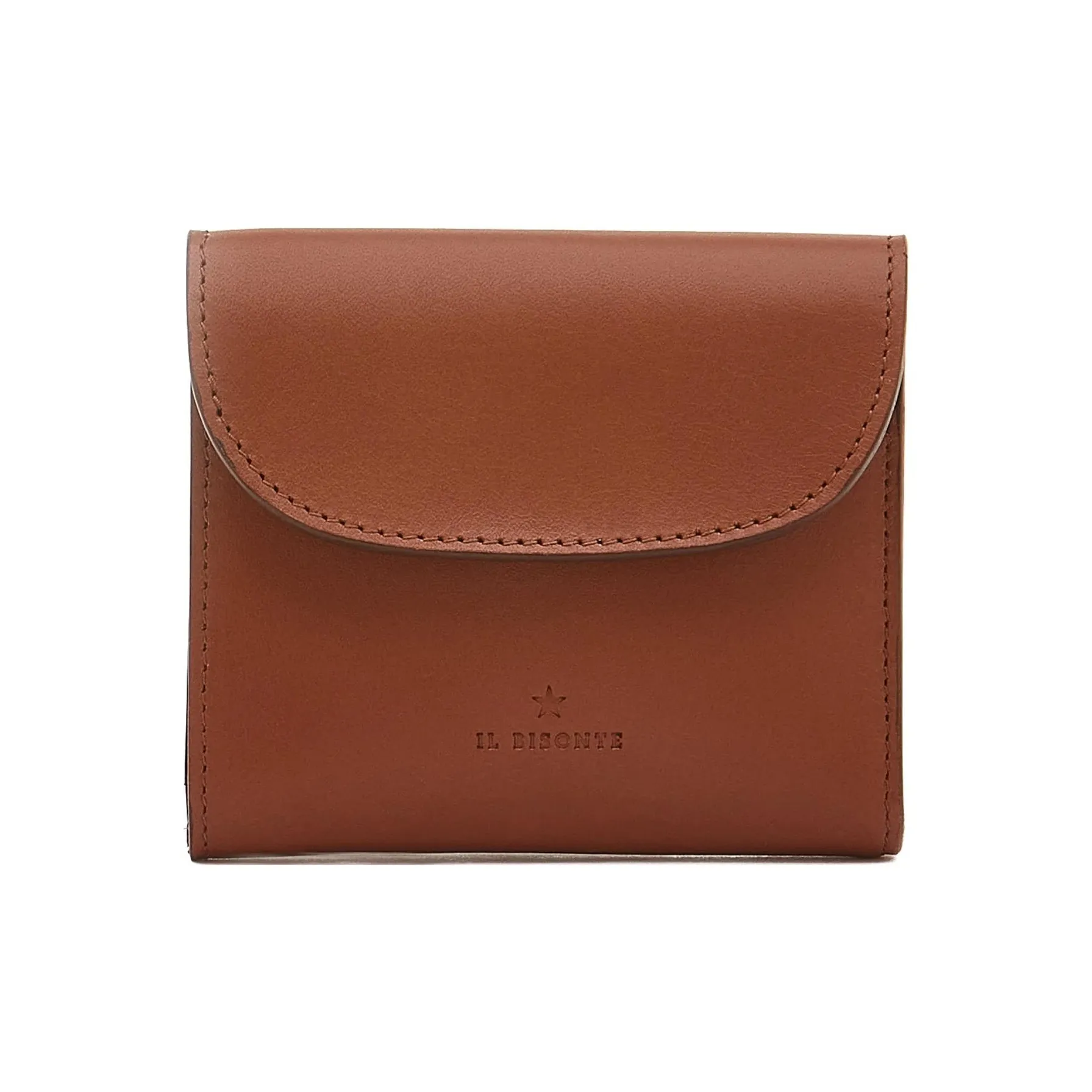 Il Bisonte Tanned Cow Leather Wallet Trumpets Women's Red Chestnut