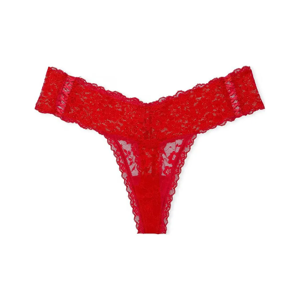 Victoria's Secret The LACIE Кружево Стринг Panty Lipstick Нижнее белье Женские 1 упаковка Апельсин