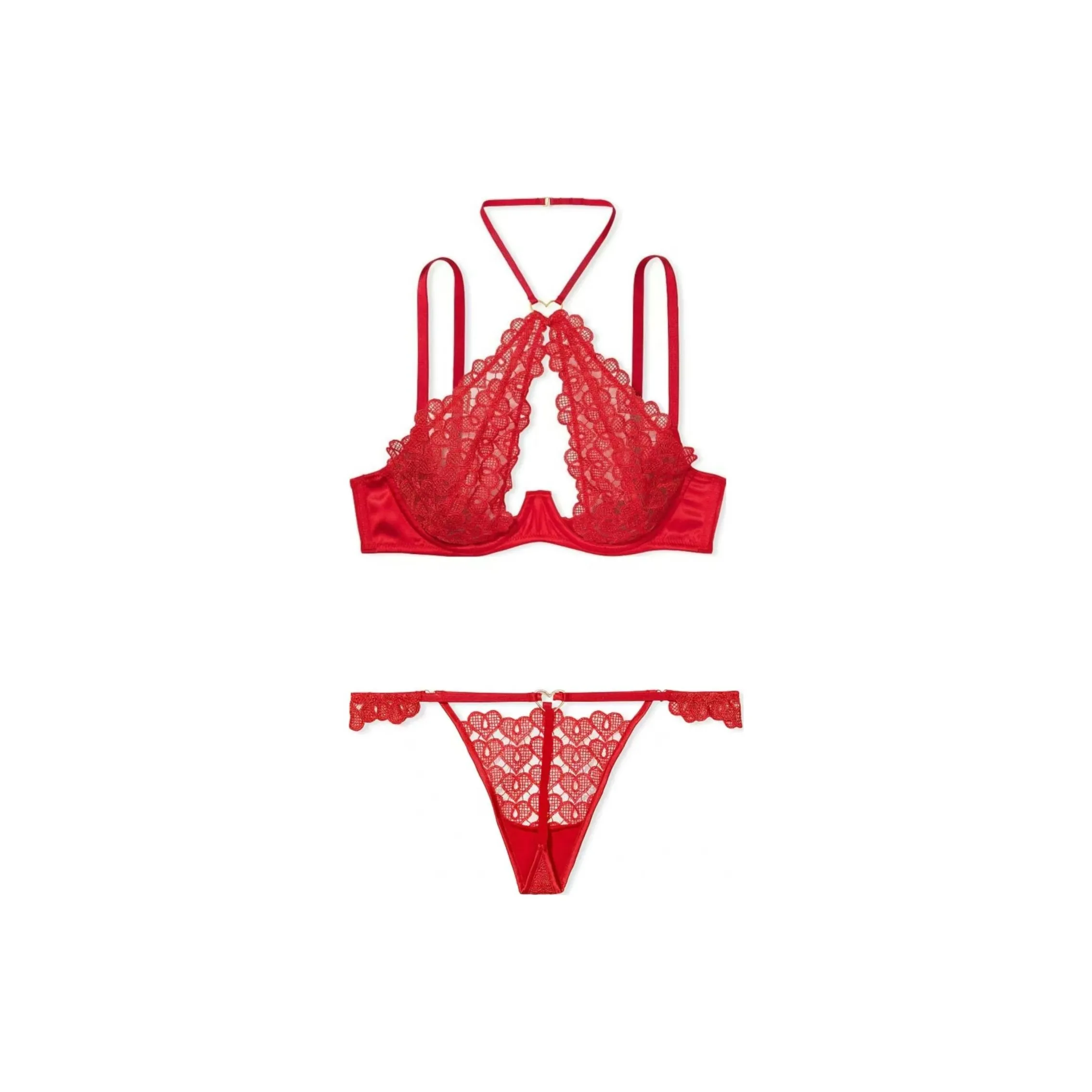 Victoria's Secret Комплект нижнего белья для женщин красный