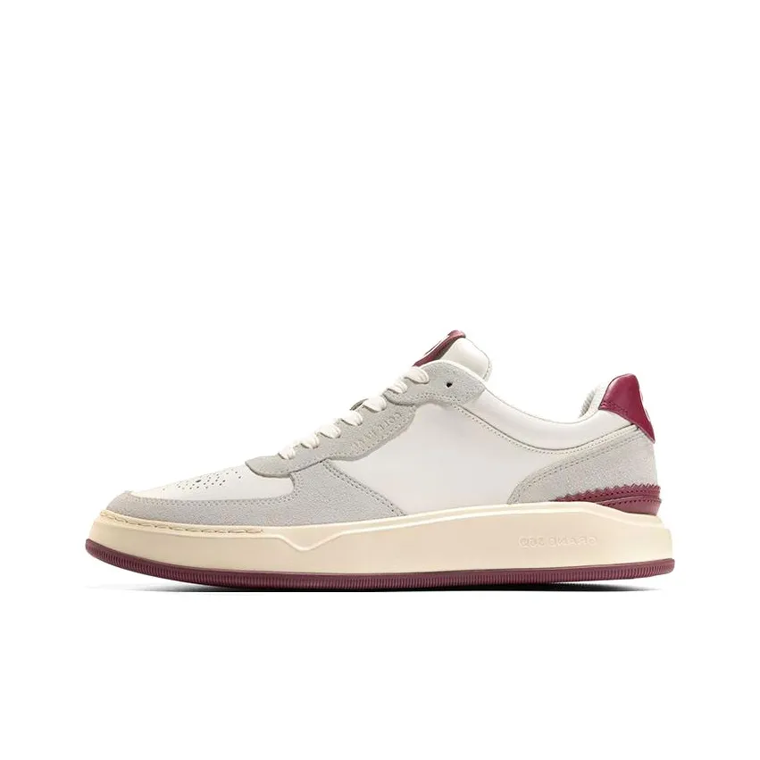 COLE HAAN Low-Top Skateboard Shoes Men's White Maroon