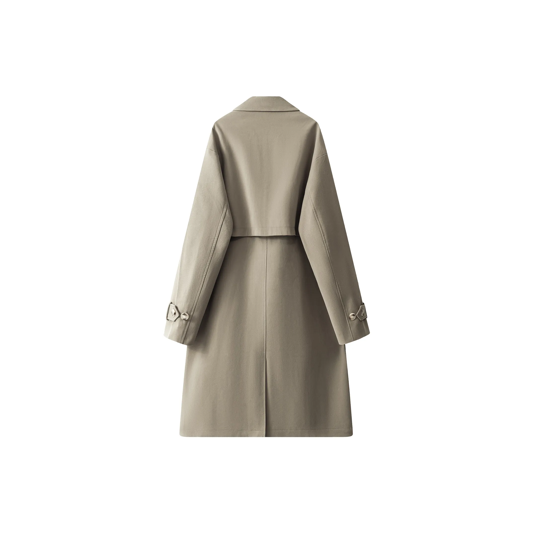 A.B.X Double Breasted Mid Length Battle Trench Coat Unisex