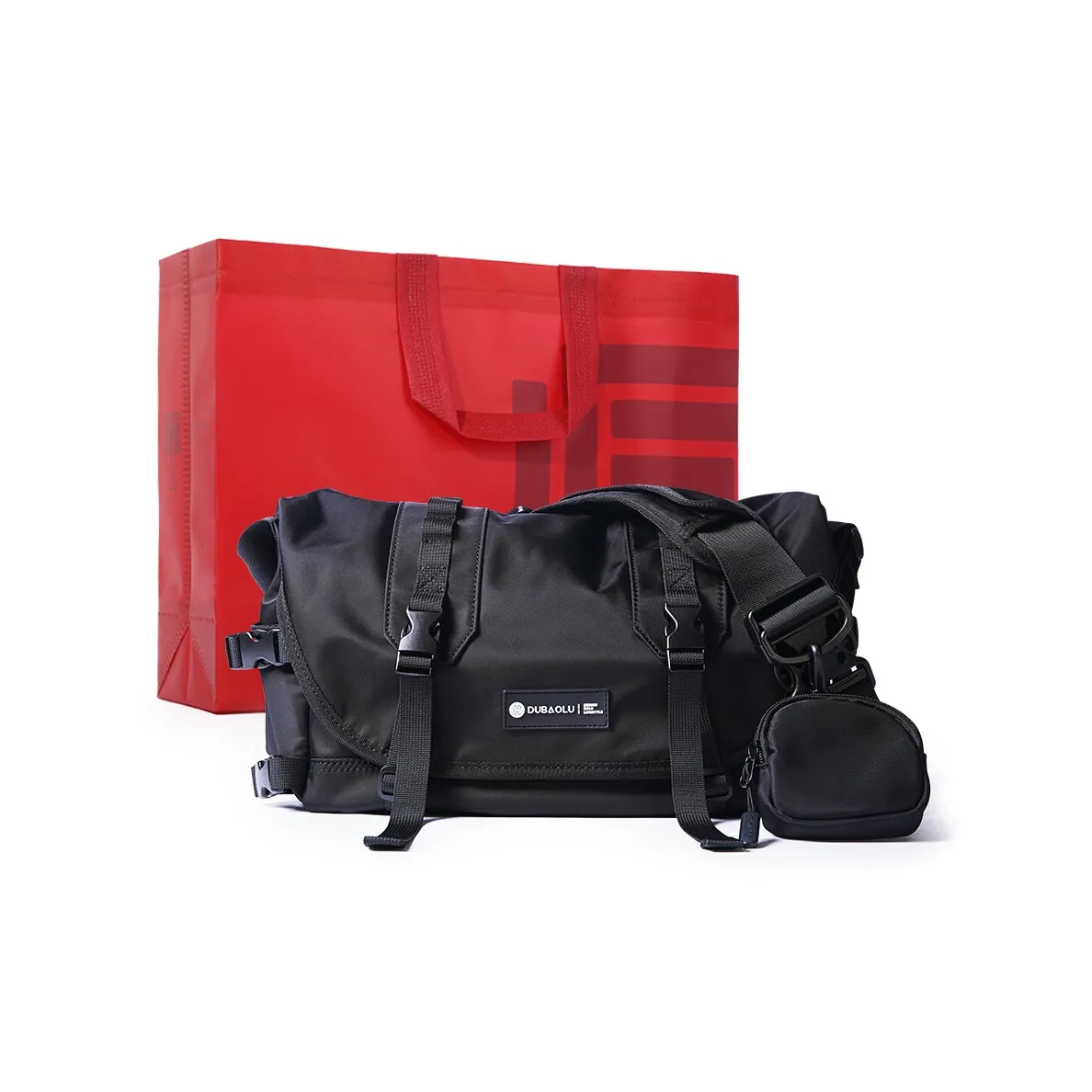 Dubaolu Сумка через плечо большая мужская черная