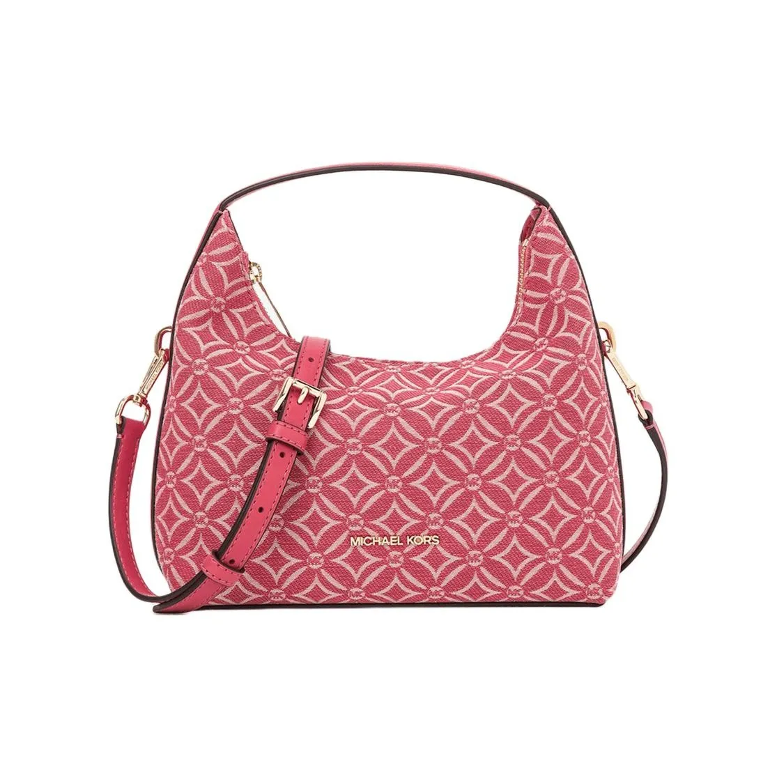 MICHAEL KORS Jacquard Fabric Crossbody One Shoulder Handbag Trumpets Women's Light Berry Pink