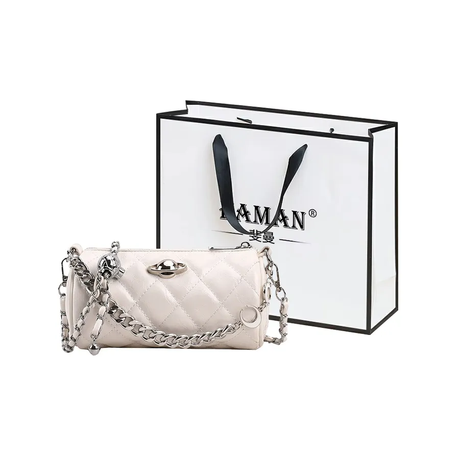 FAMAN ПУ (полиуретан) Сумка через плечо Стандартная Женская Белая Серебряная Черная