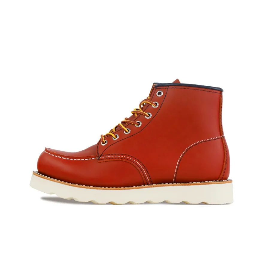 ROCKEY BAND Classic 875 Work Boots Outdoor Vintage Martin Boots Women's Red Brown
