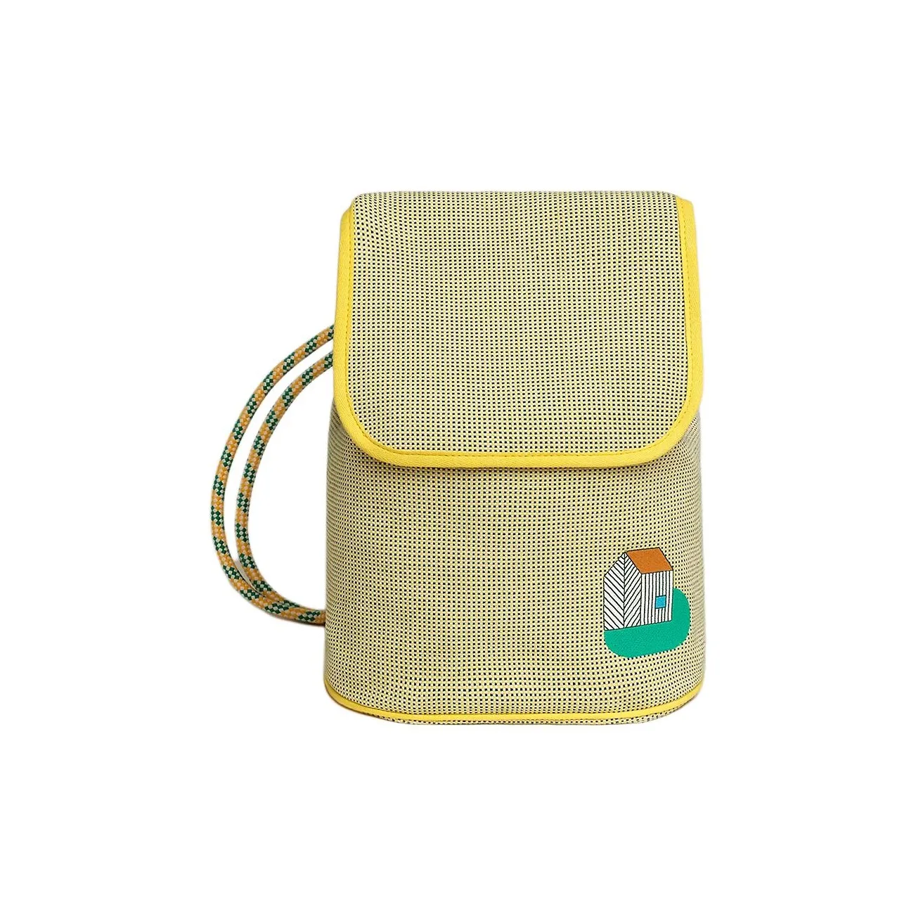 HERMES Canvas Backpack Women's Lemon & Green