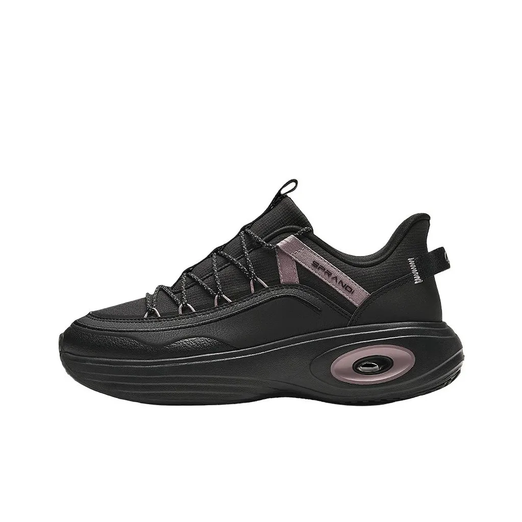 Sprandi Dome Износостойкие Дышащие Низкие Повседневные Беговые Кроссовки Женские Черные Фиолетовые