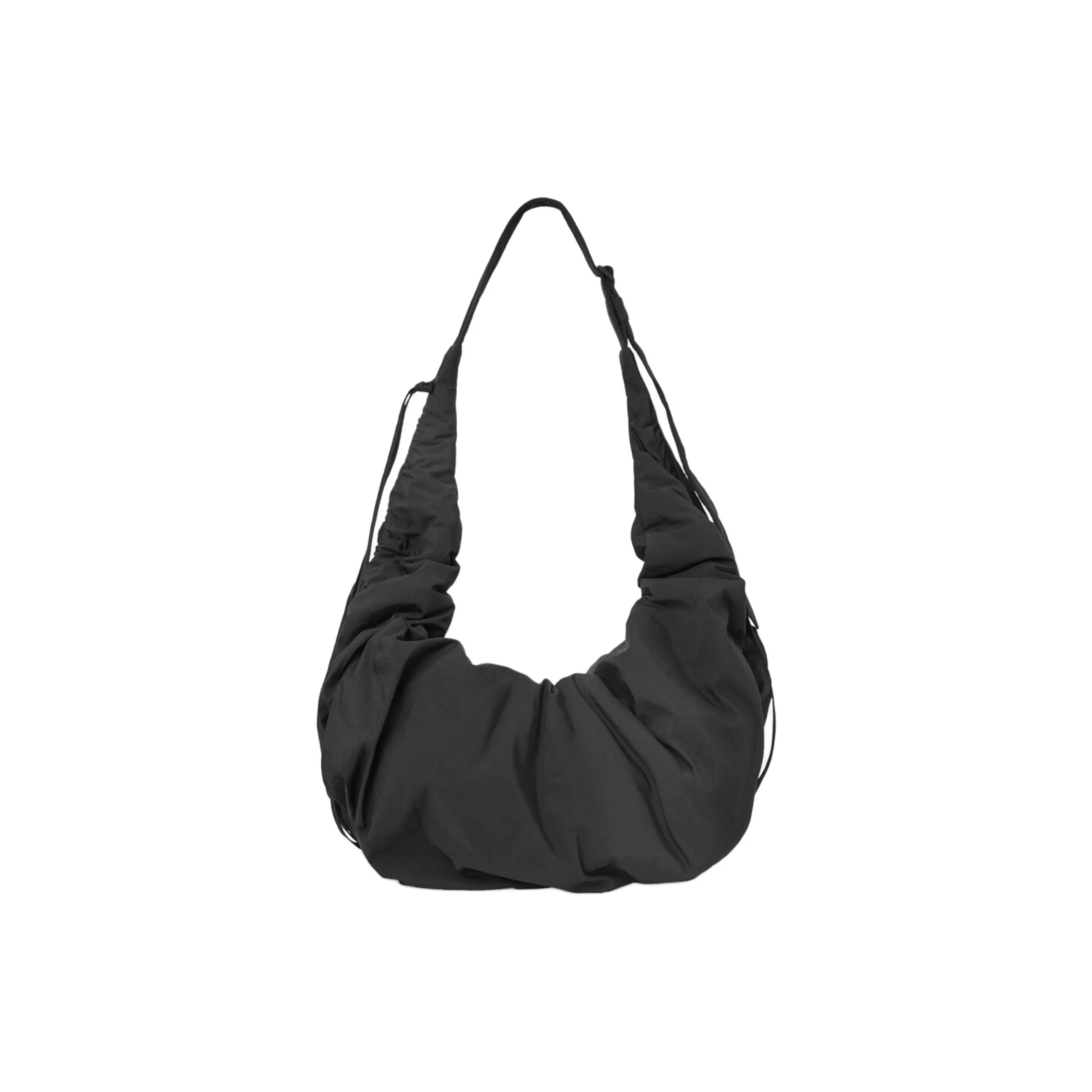 COS Нейлон Полиамид с Хлопком Полумесяц Сумка через плечо Большая Женская Черная