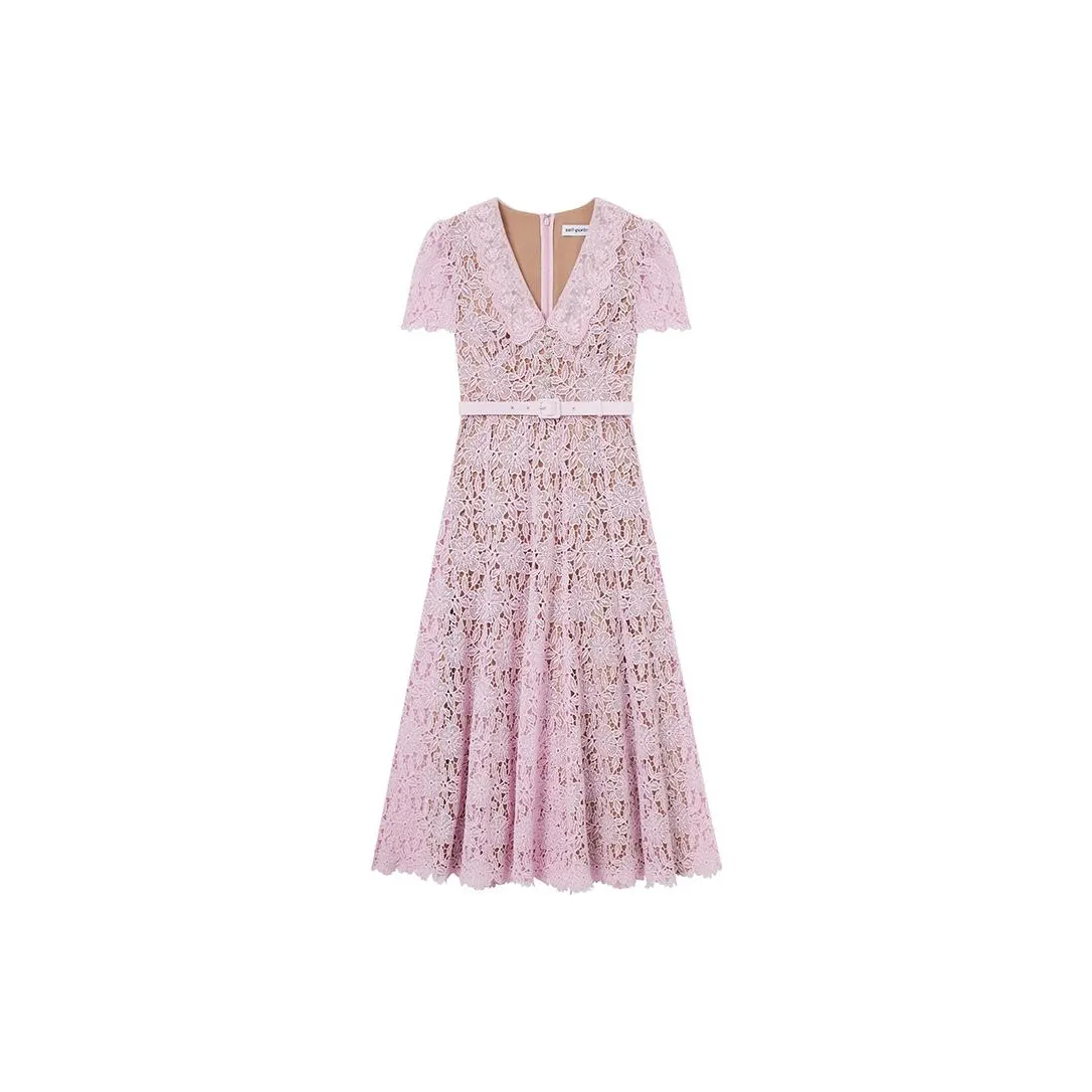 Self-portrait Guipure Midi Dress