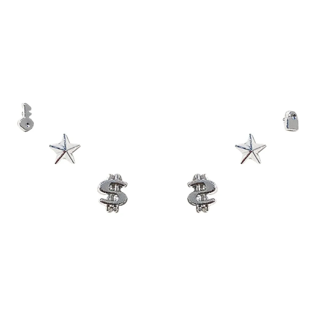 Asia Star Пластик Серьги-гвоздики Женские