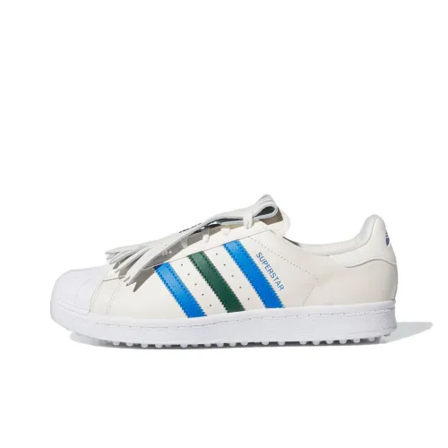 adidas originals SUPERSTAR Обувь для гольфа Низкий Топ Розово-белый/Лесной зеленый/Перо Синий Унисекс