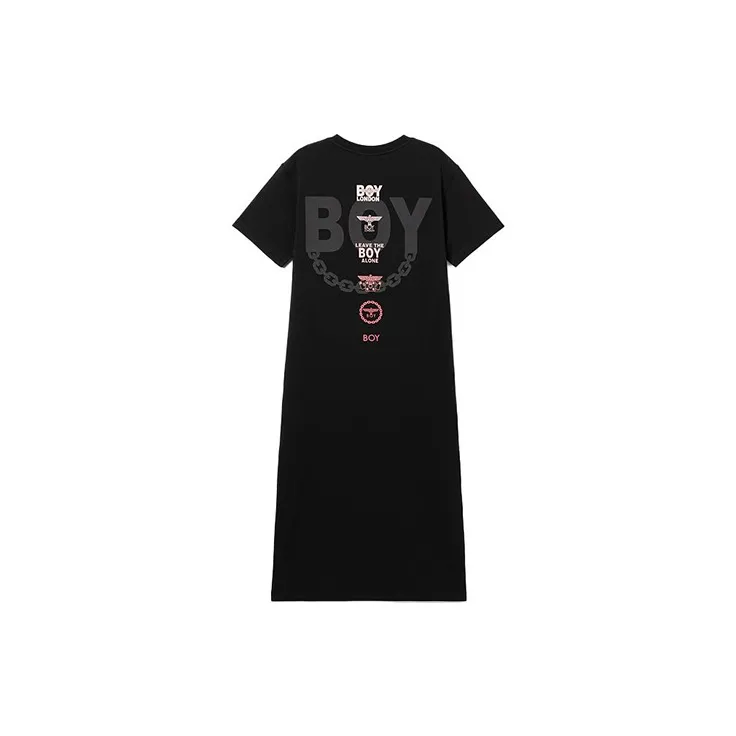 Boy London Короткий рукав Платье Женское Черное