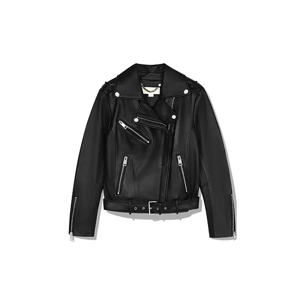 MICHAEL KORS Leather Jacket Women's Black