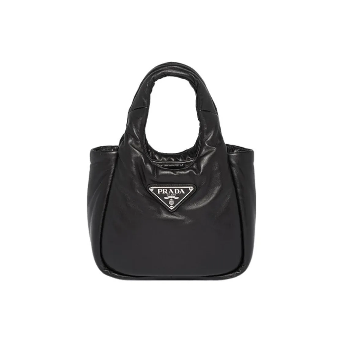 PRADA Small Padded Soft Nappa Leather Bag Black