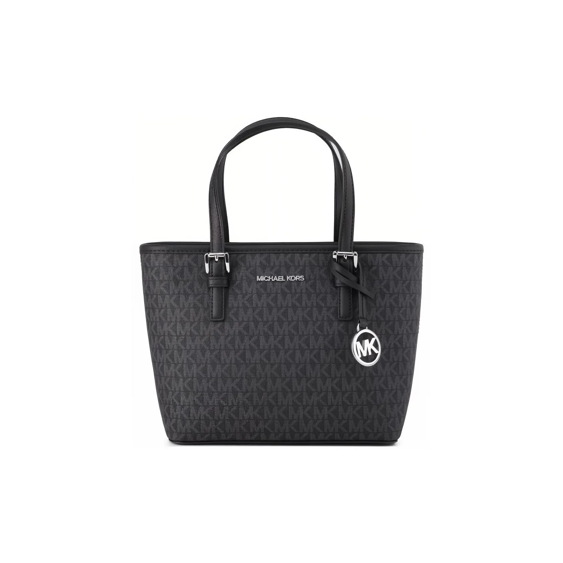 MICHAEL KORS Jet Set PVC Tote Bag, Shopping Bag, Handbag, Shoulder Bag, Crossbody Bag Mini Women's Black