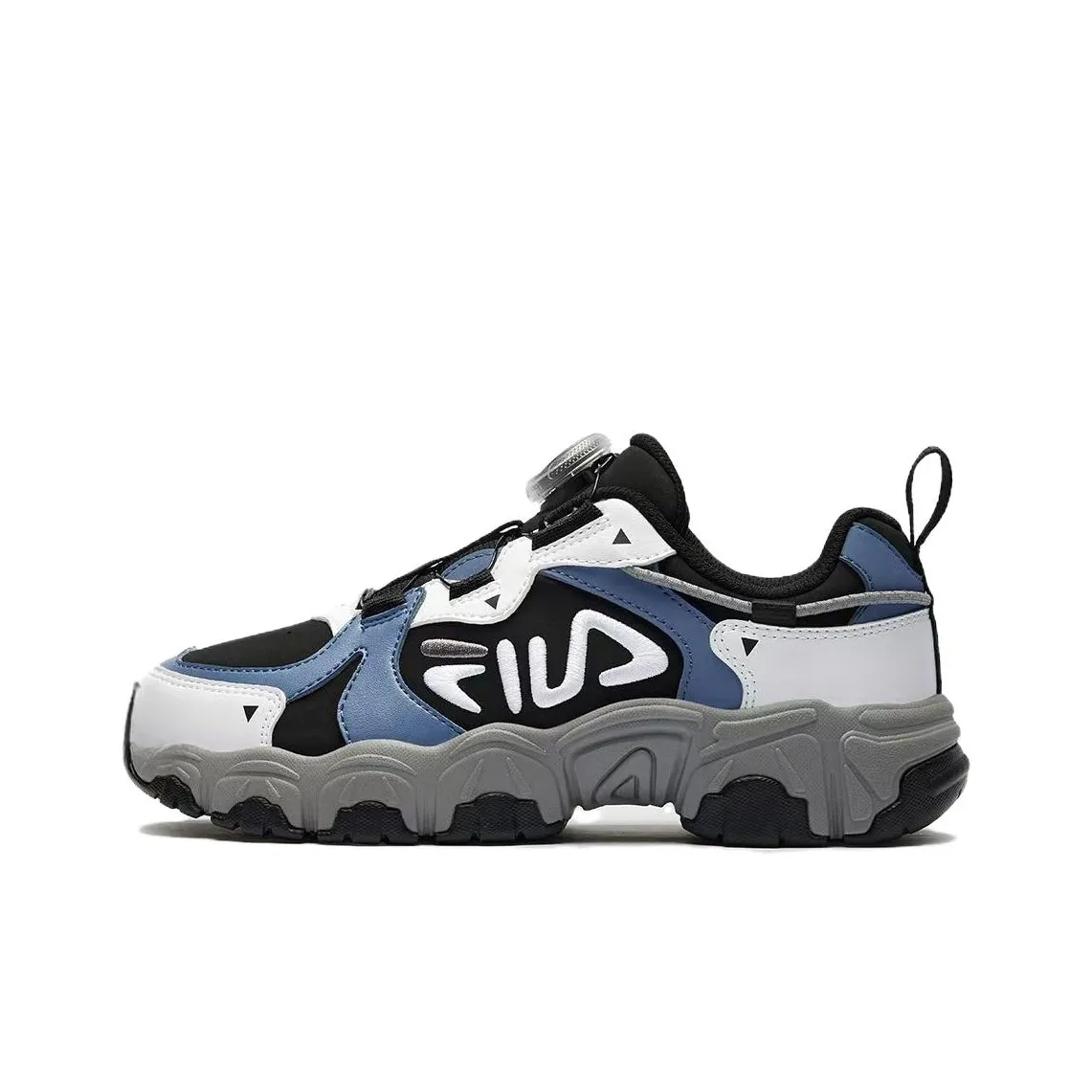 FILA KIDS FLUID TD Abrasion Resistant Low Top Kids' Running Shoes Blue White Black