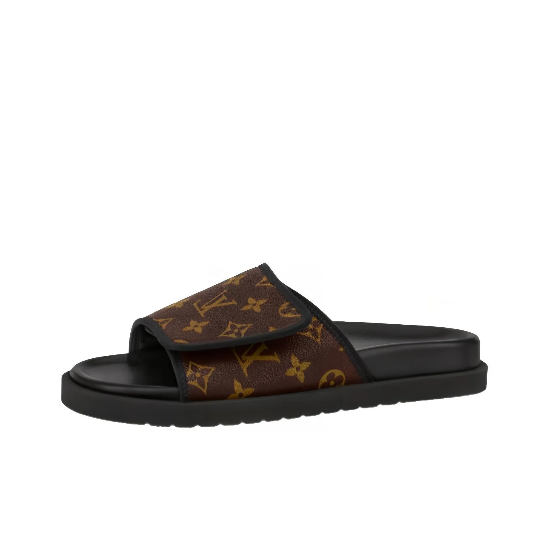 LOUIS VUITTON Miami Slide Slippers Men's Brown