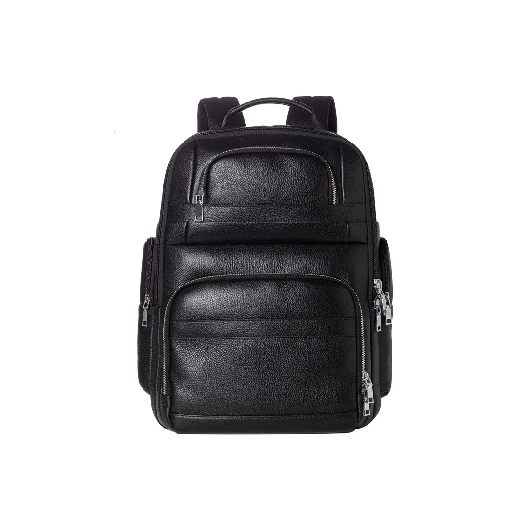 OUBOTE Рюкзак из коровьей кожи мужской черный