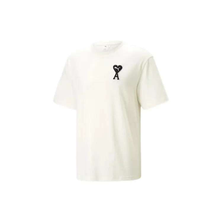 Amiparis X PUMA X Ami Paris T Shirts Unisex Cotton Candy