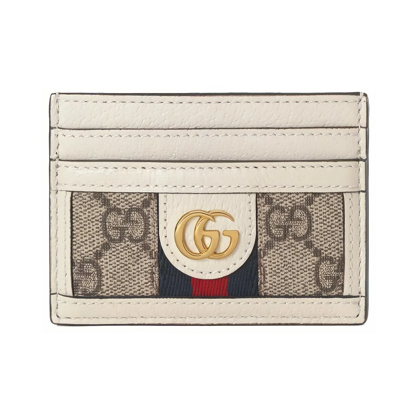 GUCCI Ophidia Холст и Кожа Картхолдер Картхолдер Женский Эбеновый Белый