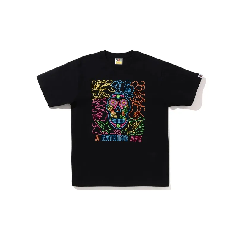 Bape Halloween Neon Mexican Skull Tee