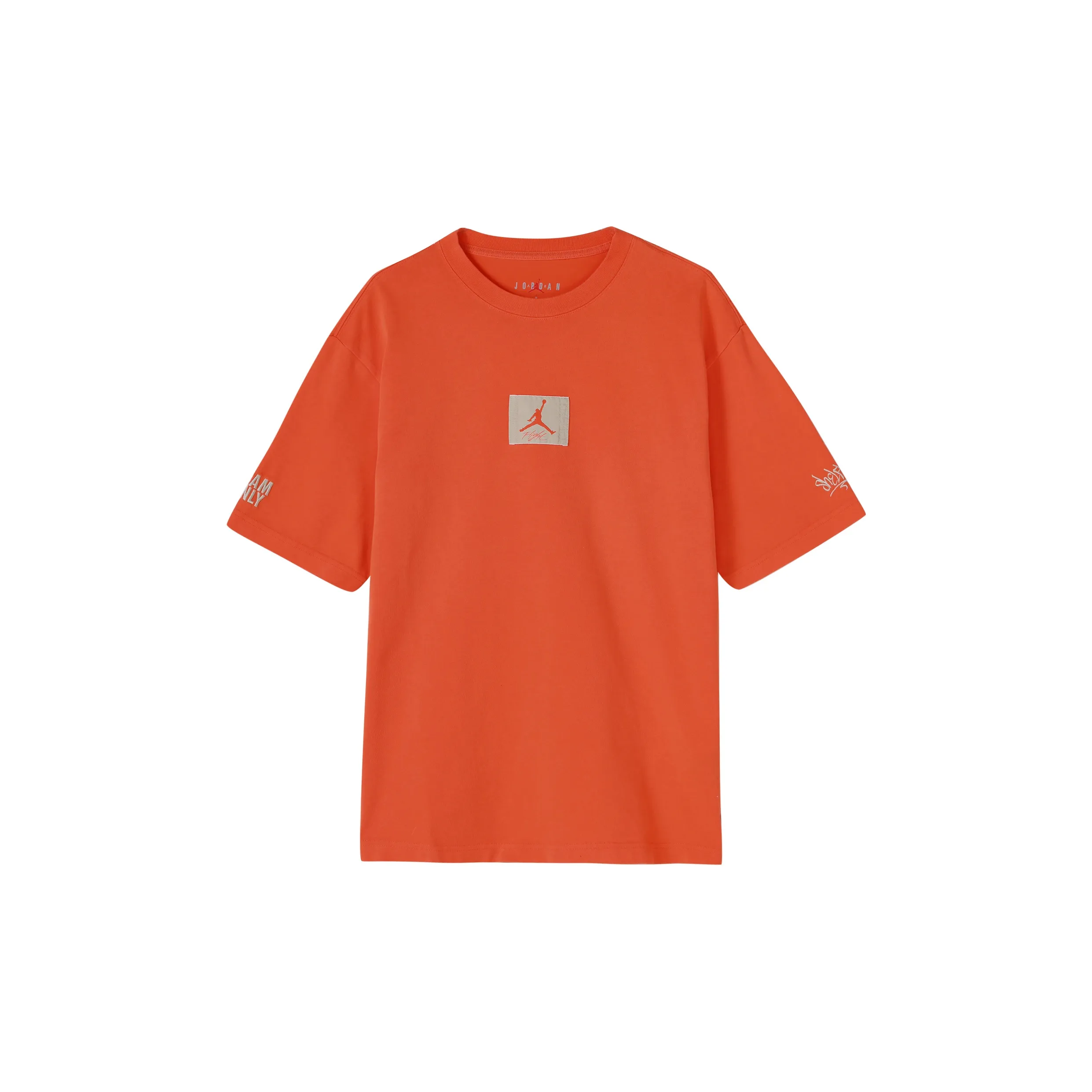 Jordan Drop Shoulder Sleeve T-Shirt Men's Orange