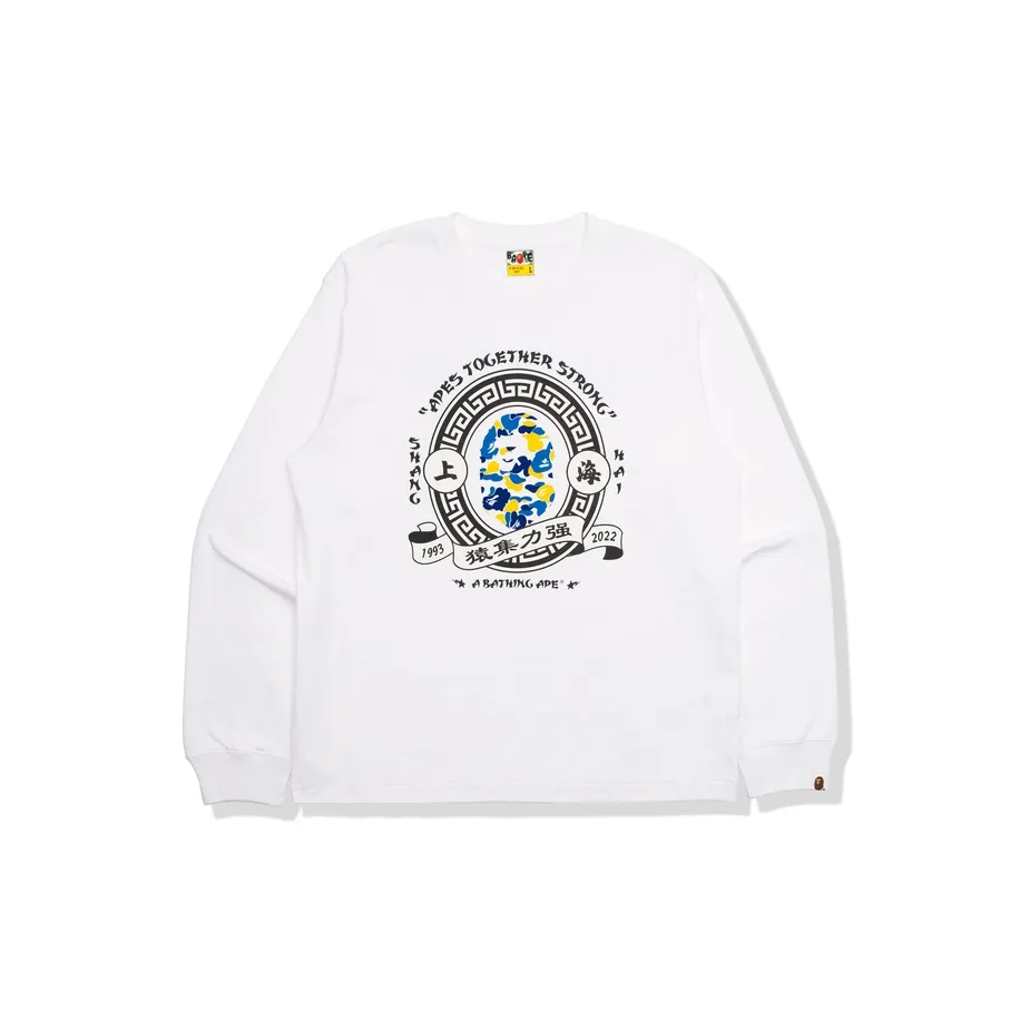 A BATHING APE Голова Series Белый WHX Мужская T-Рубашка